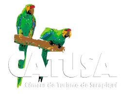Logo de CATUSA - Dos loros en  una rama